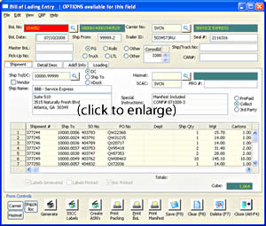 Bill of Lading - click to enlarge